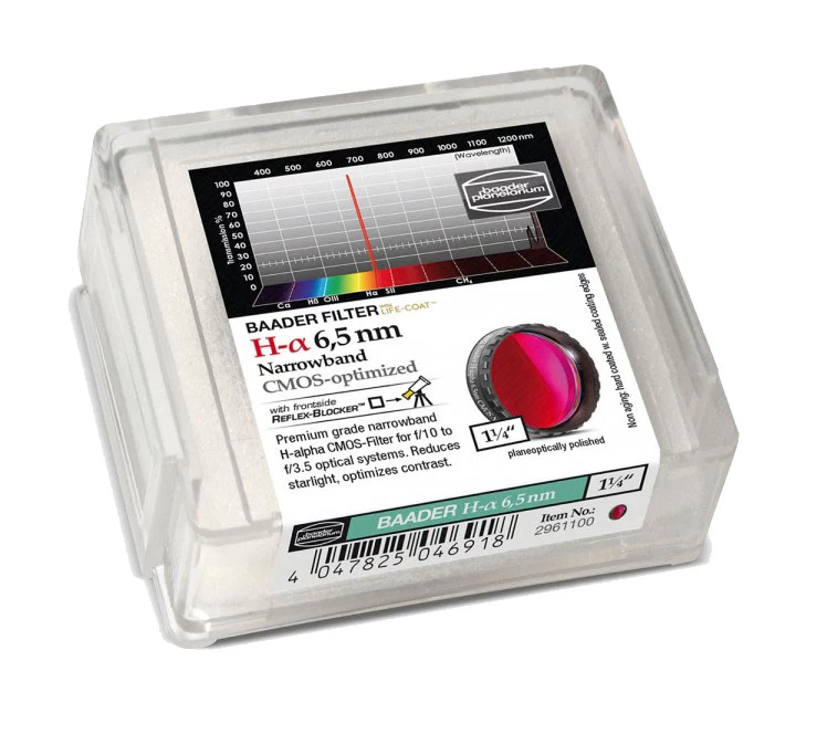 Baader narrowband H-alpha filter 6.5 nm (1.25") Baader narrowband H-alpha filter 6.5 nm (1.25")
