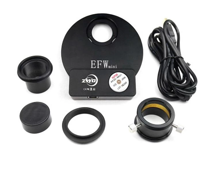 ZWO EFW Mini motorized filter wheel 5 × 1.25" or 31 mm filters ZWO EFW Mini motorized filter wheel 5 × 1.25" or 31 mm filters