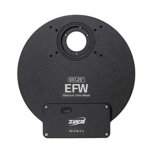 ZWO EFW motorized filter wheel 8 × 1.25" or 31 mm filters (USB-C) ZWO EFW motorized filter wheel 8 × 1.25" or 31 mm filters (USB-C)