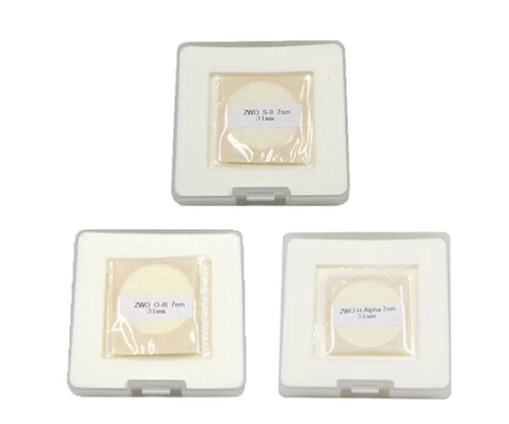 ZWO SHO keskenysávú szűrő készlet - 7 nm (31 mm) ZWO SHO keskenysávú szűrő készlet - 7 nm (31 mm)