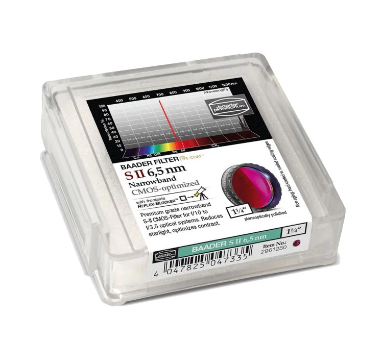 Baader keskenysávú S-II szűrő 6.5 nm (1.25")