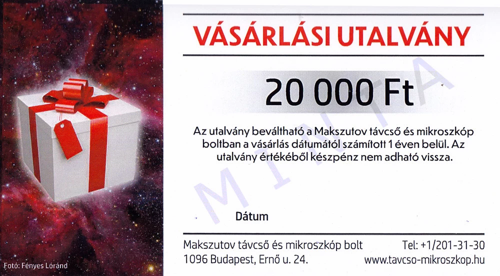 Vásárlási utalvány 20 000 Ft értékben
